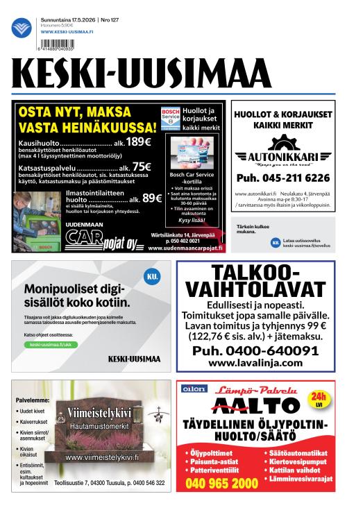 Keski-Uusimaa 17.5.2026