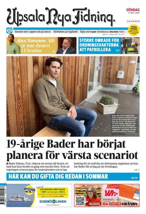 Upsala Nya Tidning 17.5.2026