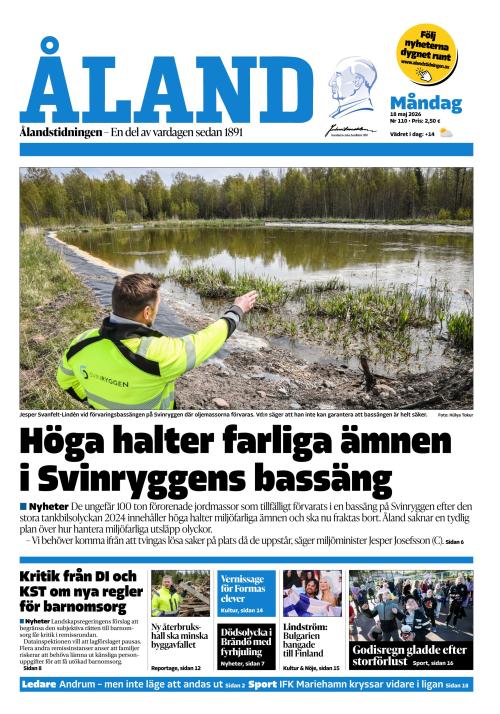 Ålandstidningen 18.5.2026