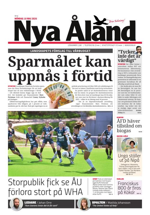 Nya Åland 18.5.2026