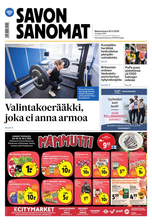 Savon Sanomat 18.5.2026