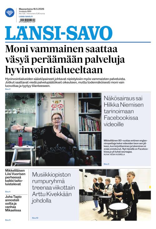 Länsi-Savo 18.5.2026