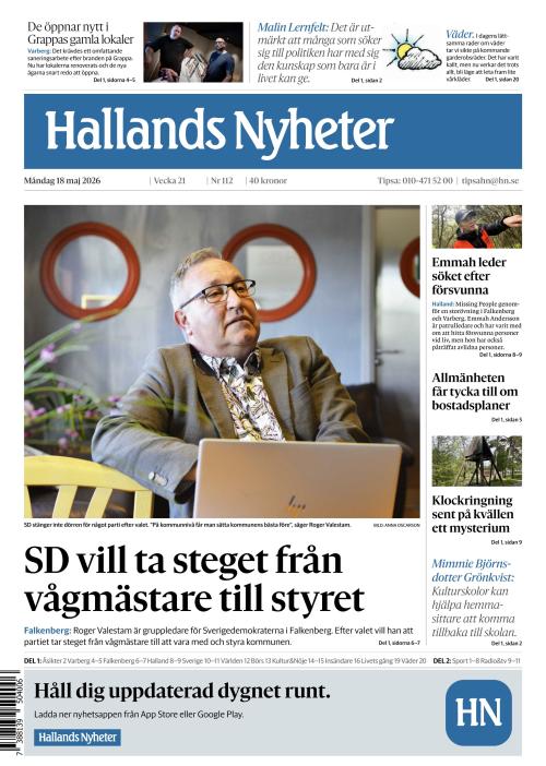 Hallands Nyheter 18.5.2026
