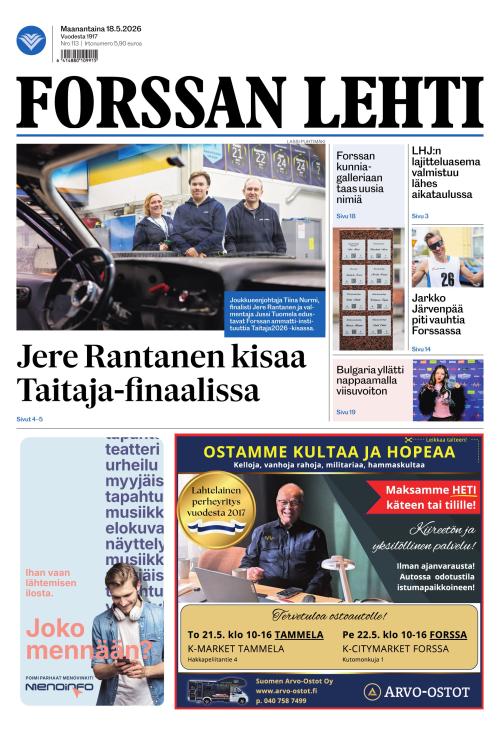 Forssan Lehti 18.5.2026