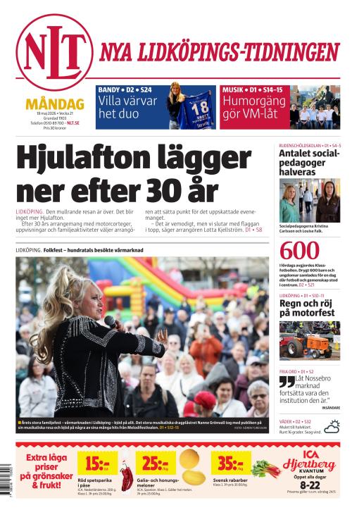 Nya Lidköpings-Tidningen 18.5.2026