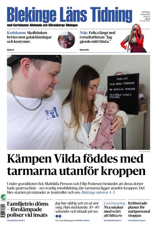 Blekinge Läns Tidning 18.5.2026