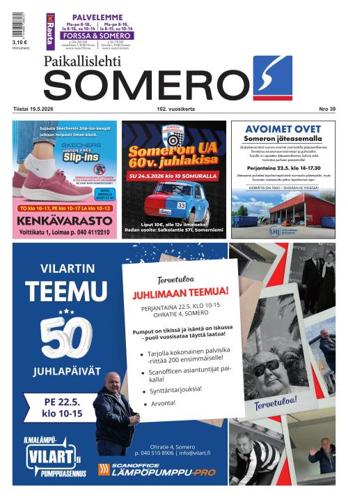Paikallislehti Somero 19.5.2026