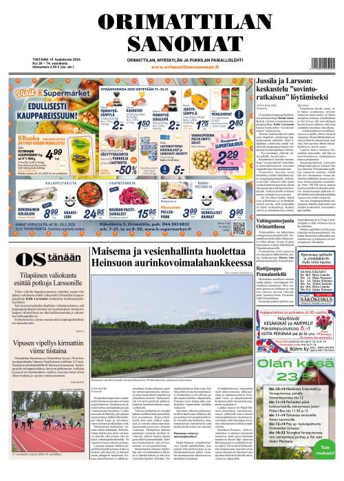 Orimattilan Sanomat 19.5.2026