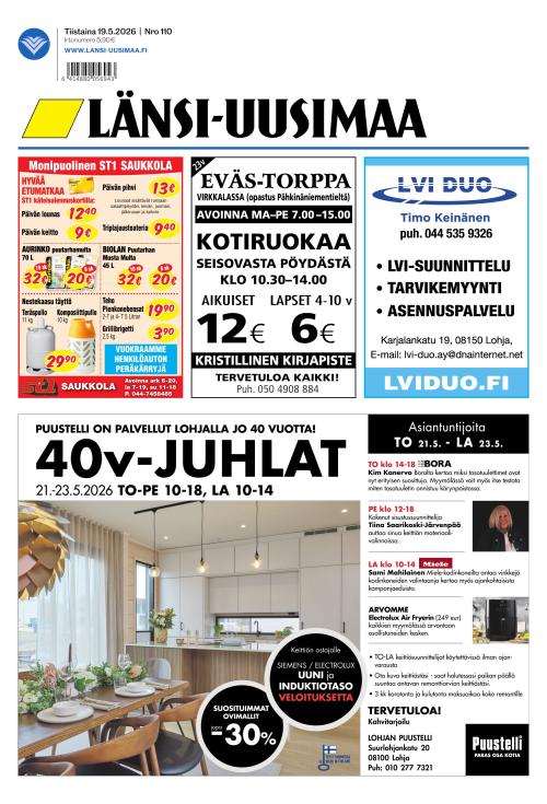 Länsi-Uusimaa 19.5.2026