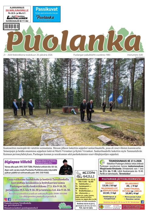 Puolanka-lehti 20.5.2026