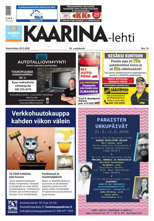 Kaarina-lehti 20.5.2026