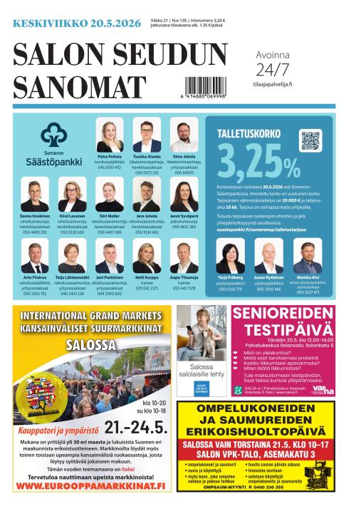 Salon Seudun Sanomat 20.5.2026