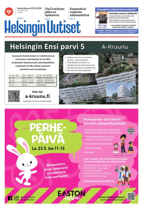 Helsingin Uutiset (Itä) 20.5.2026