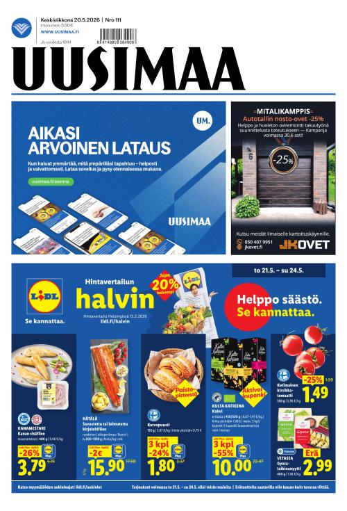 Uusimaa 20.5.2026