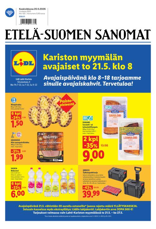 Etelä-Suomen Sanomat 20.5.2026