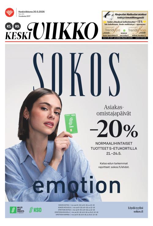 KS Keskiviikko (Kouvolan Sanomat ja Kymen Sanomat -liitteet) 20.5.2026