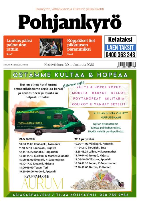Pohjankyrö-lehti 20.5.2026