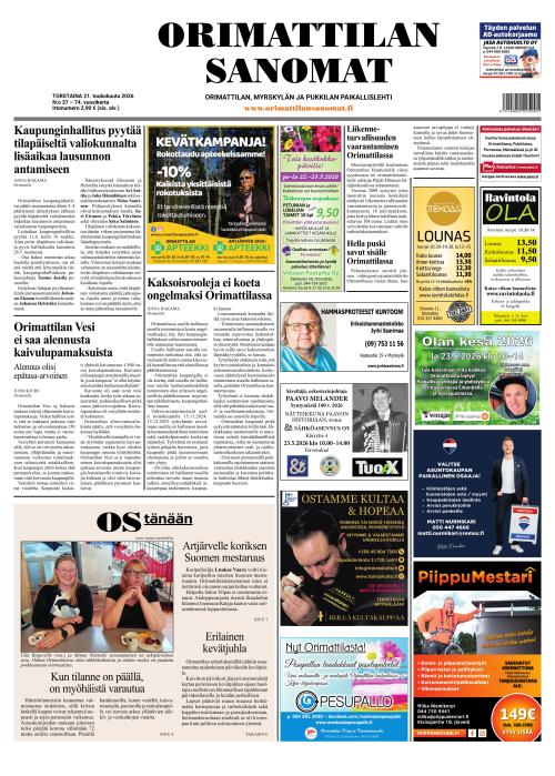 Orimattilan Sanomat 21.5.2026