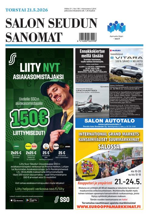 Salon Seudun Sanomat 21.5.2026