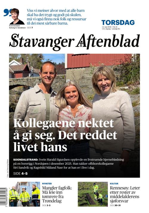 Stavanger Aftenblad 21.5.2026