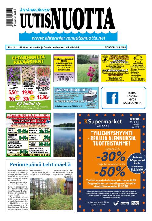 Ähtärinjärven Uutisnuotta 21.5.2026