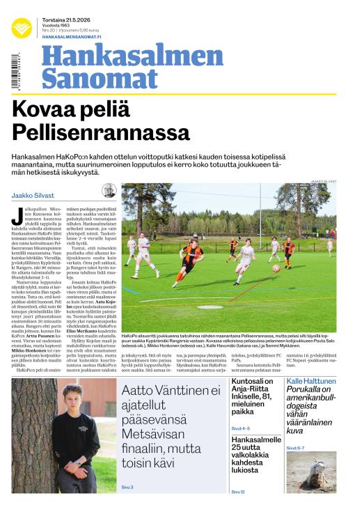 Hankasalmen Sanomat 21.5.2026
