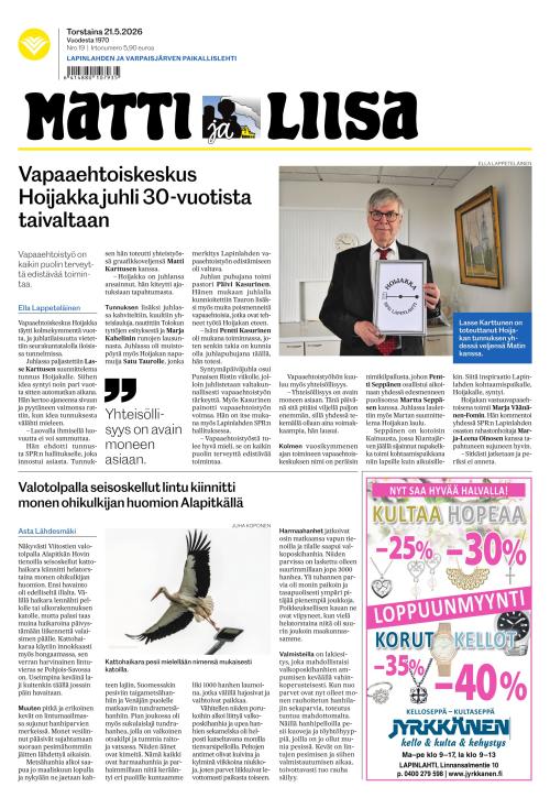 Matti ja Liisa 21.5.2026