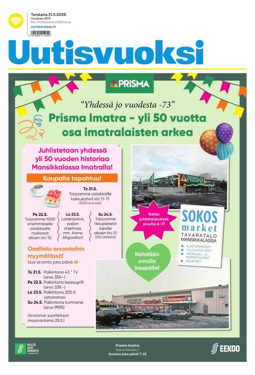 Uutisvuoksi 21.5.2026