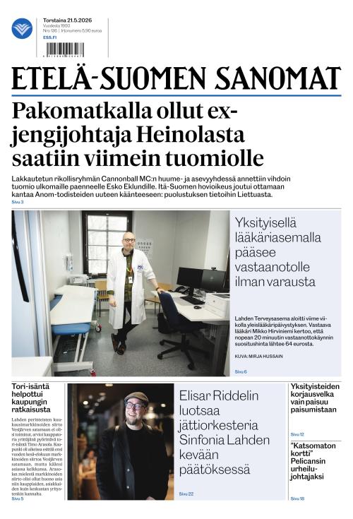Etelä-Suomen Sanomat 21.5.2026