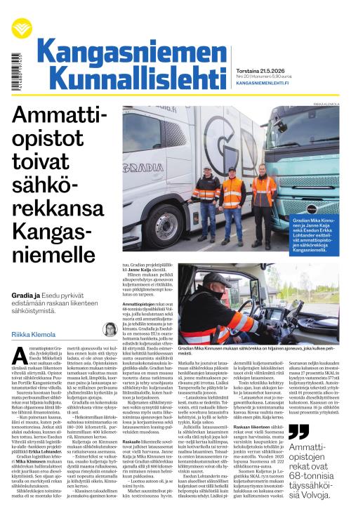 Kangasniemen kunnallislehti 21.5.2026