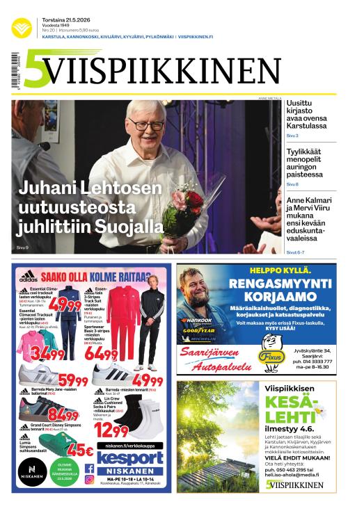 Viispiikkinen 21.5.2026