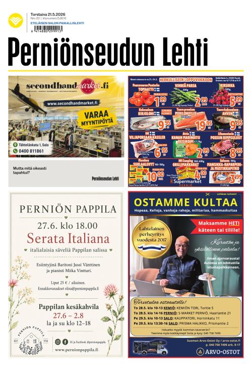 Perniönseudun Lehti 21.5.2026