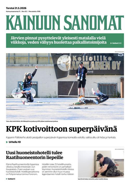 Kainuun Sanomat 21.5.2026