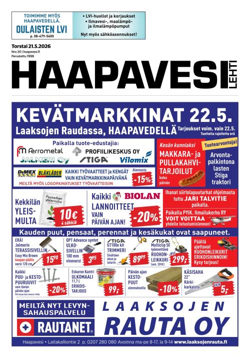 Haapavesi-lehti 21.5.2026