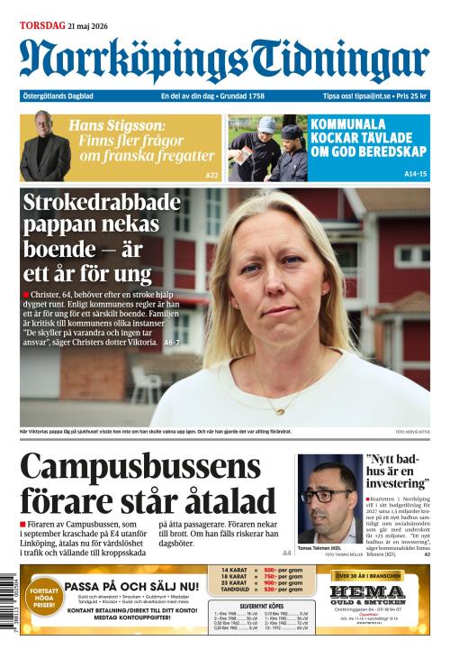 Norrköpings Tidningar 21.5.2026