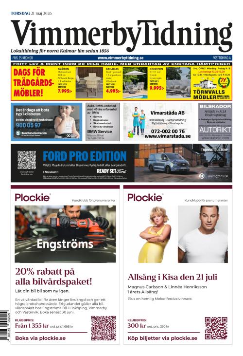 Vimmerby Tidning / Kinda-Posten 21.5.2026