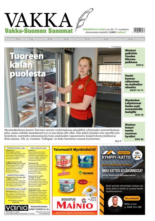 Vakka-Suomen Sanomat 22.5.2026
