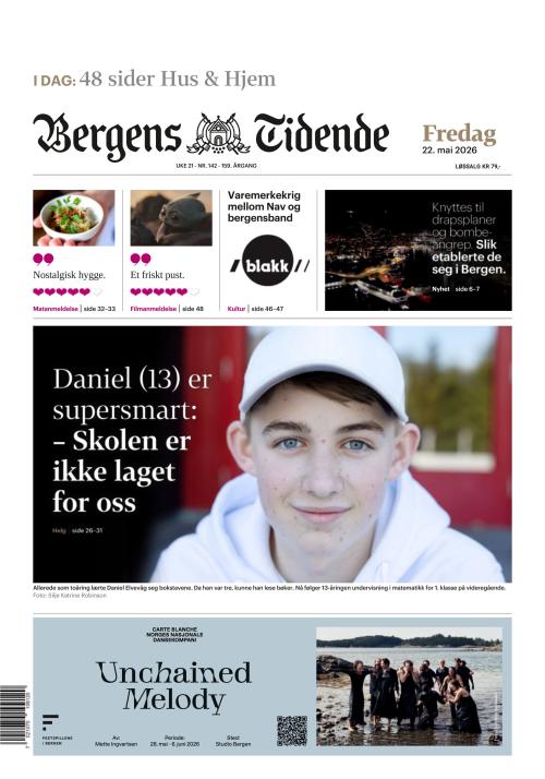 Bergens Tidende 22.5.2026