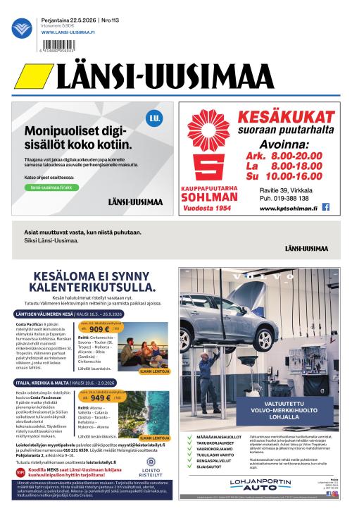 Länsi-Uusimaa 22.5.2026