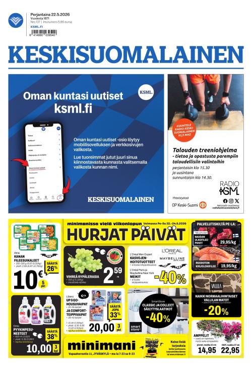 Keskisuomalainen 22.5.2026
