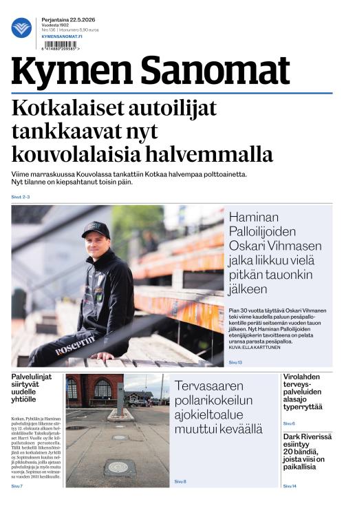 Kymen Sanomat 22.5.2026