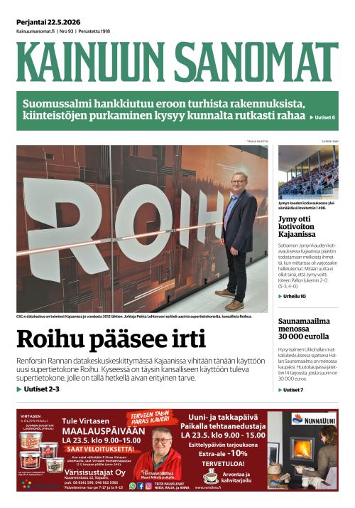 Kainuun Sanomat 22.5.2026