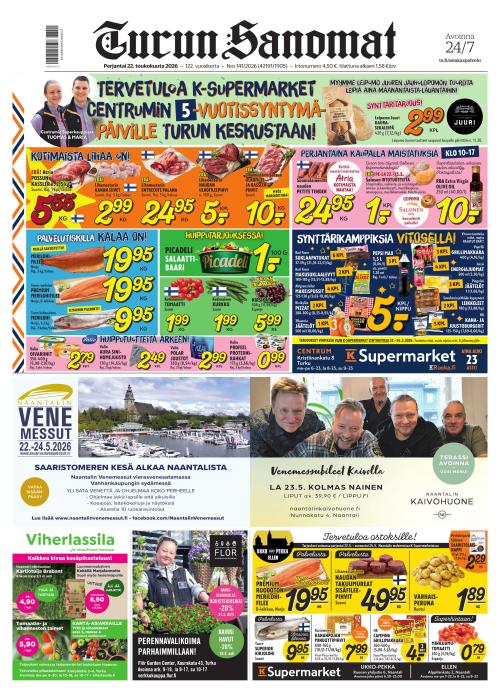 Turun Sanomat 22.5.2026
