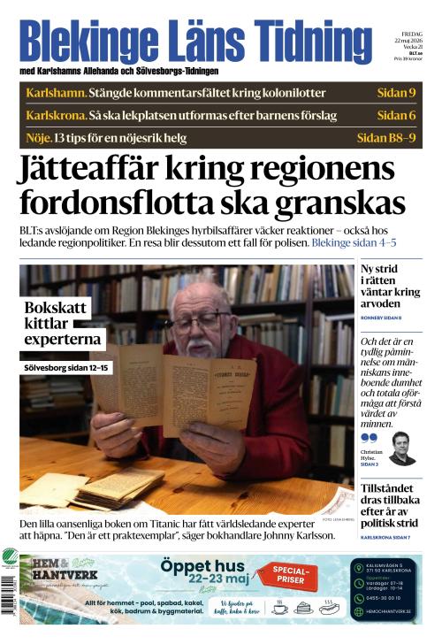 Blekinge Läns Tidning 22.5.2026