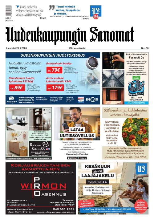 Uudenkaupungin Sanomat 23.5.2026