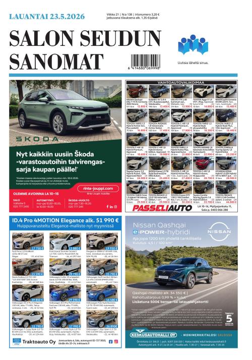 Salon Seudun Sanomat 23.5.2026