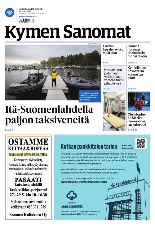 Kymen Sanomat 23.5.2026