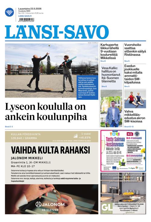Länsi-Savo 23.5.2026