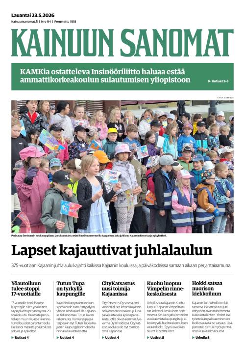 Kainuun Sanomat 23.5.2026