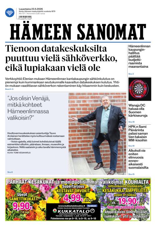 Hämeen Sanomat 23.5.2026
